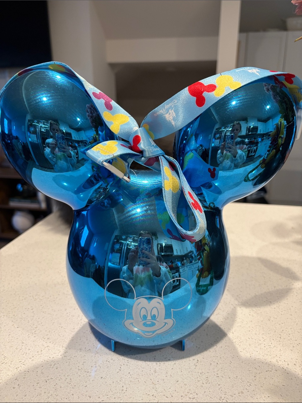 Disney blue metallic popcorn bucket